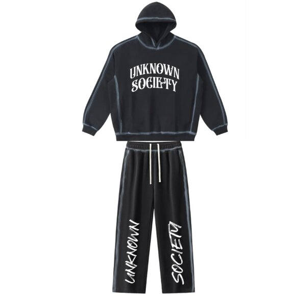 Sunfaded Edge Fleece hoodie and sweatpants set - Picture 1 of 2